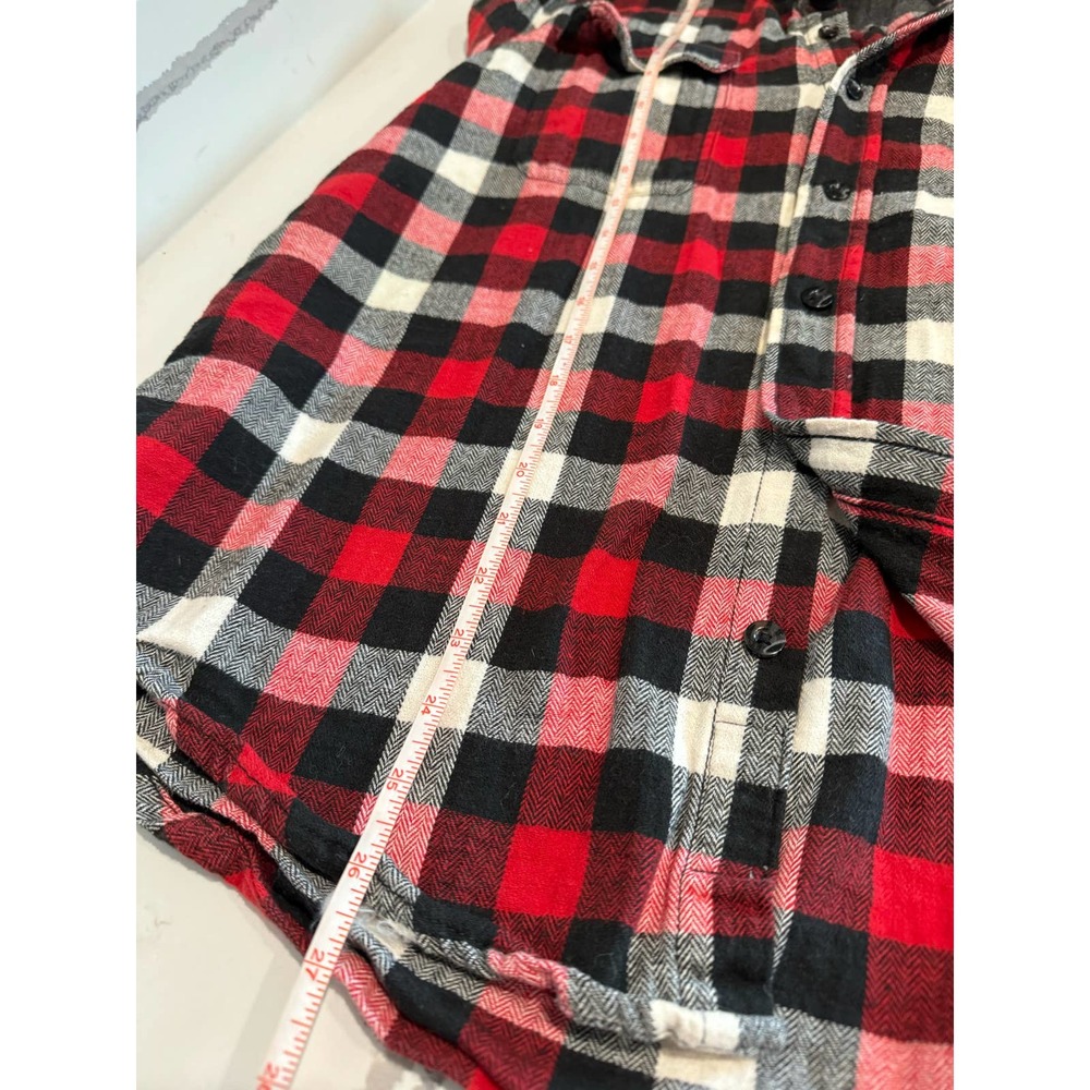 Woolrich Men's Flannel Long-Sleeve Shirt Size Large Red Black - Picture 7 of 7